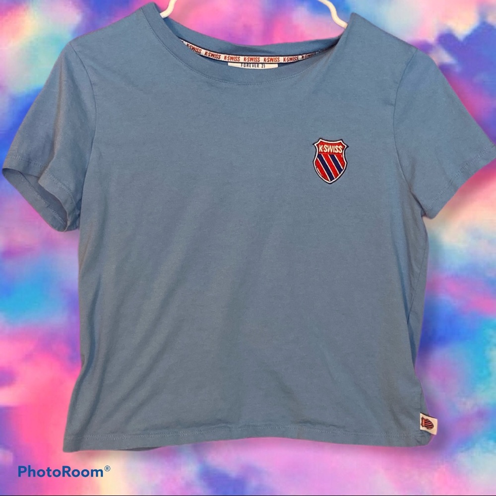 Baby blue crop top